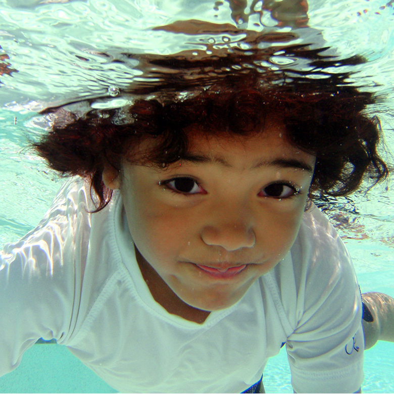 Boy Holding Breathe Under Water