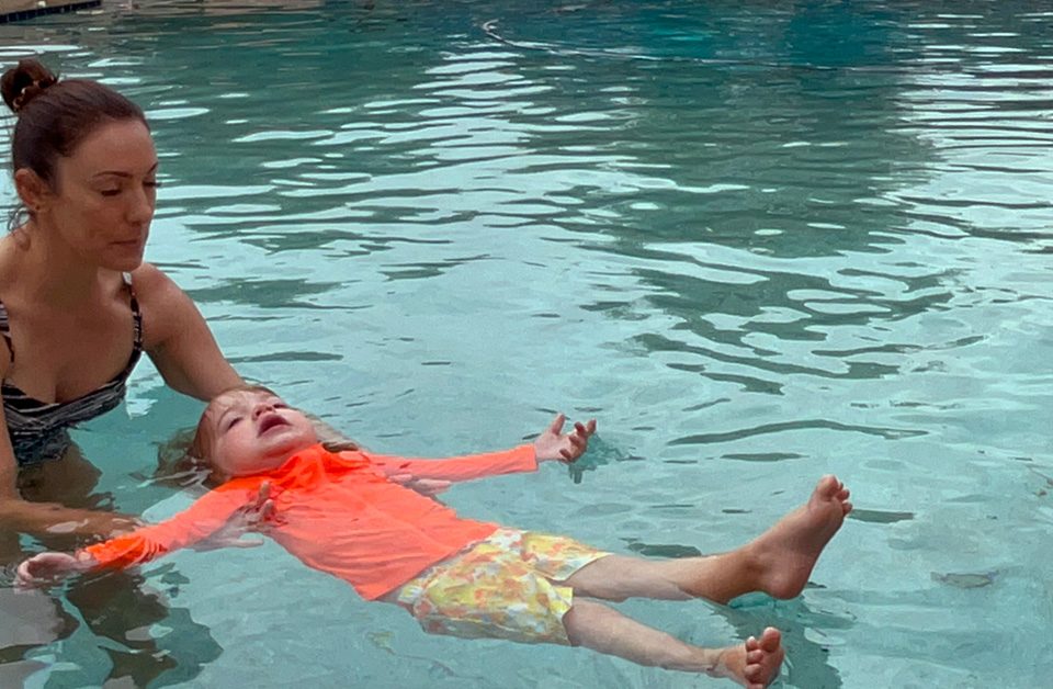 Scottsdale Swim Lesson - Teaching a Child to Back Float