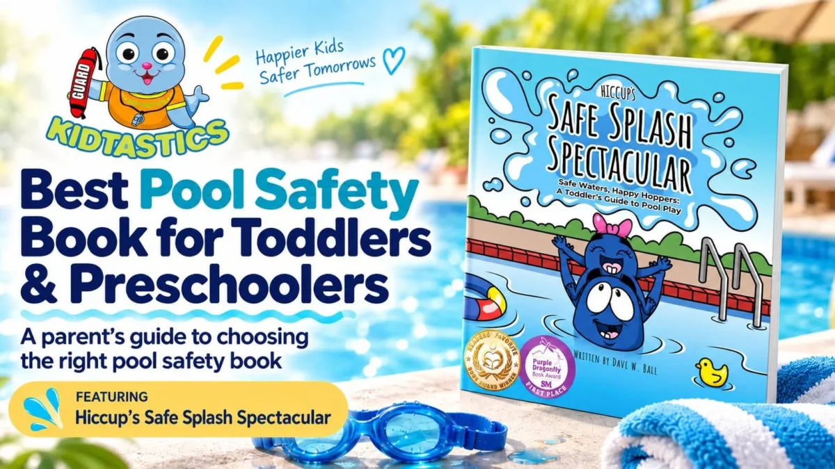 Hiccup's Safe Splash Spectacular pool safety book for toddlers and preschoolers featured by Kidtastics